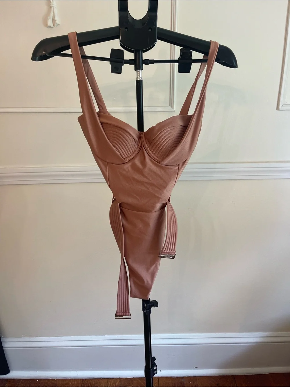 DEVON WINDSOR Sculpted One-Piece Swimsuit in Dusty Rose